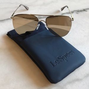 Le Specs Aviator Sunglasses in Gold
